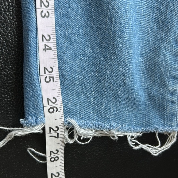 Frame Denim Le Garçon Jean Deepwater Raw Hem Boyfriend Mid Rise Relaxed Fit 26 - Picture 15 of 15